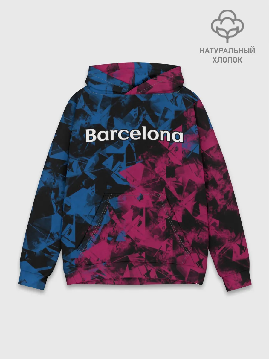 Худи мужской база хлопок / ФК Барселона