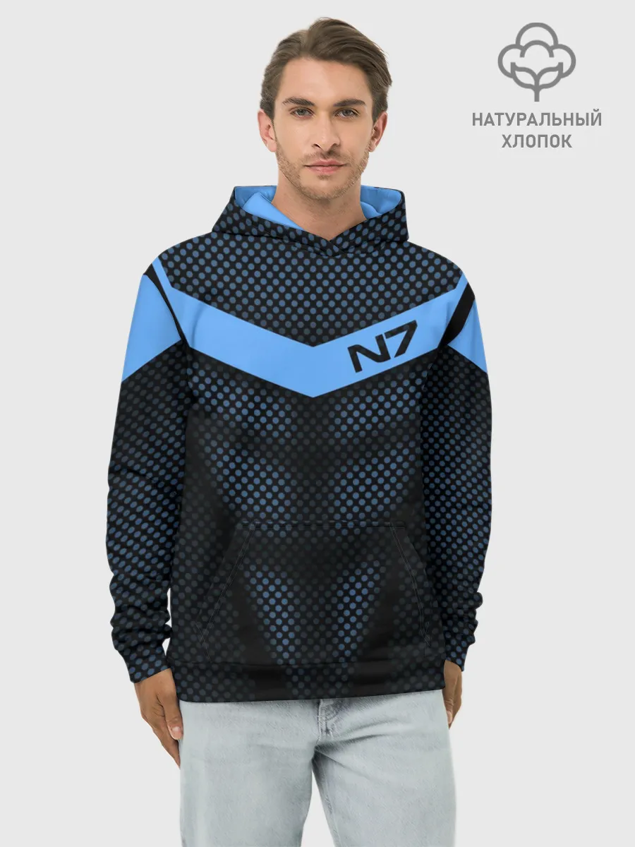 Худи мужской база хлопок / Mass Effect N7