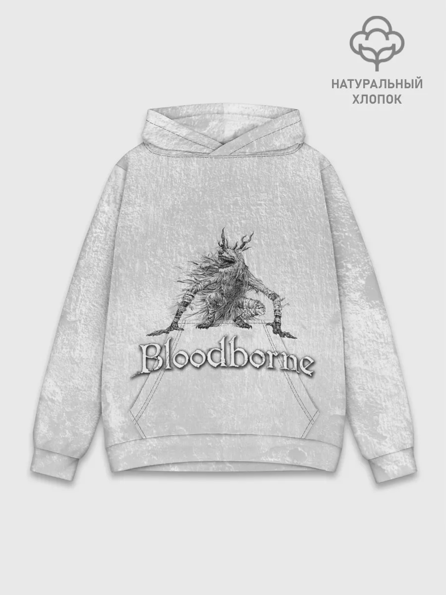 Худи мужской база хлопок / Bloodborne
