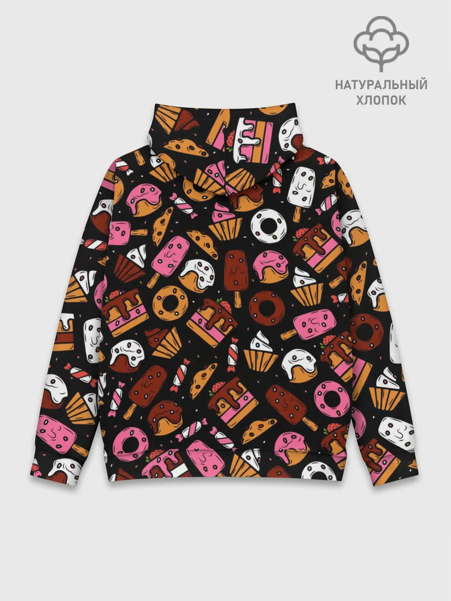 Худи мужской база хлопок / Кекс, Нартортики, Сладкий Ролл