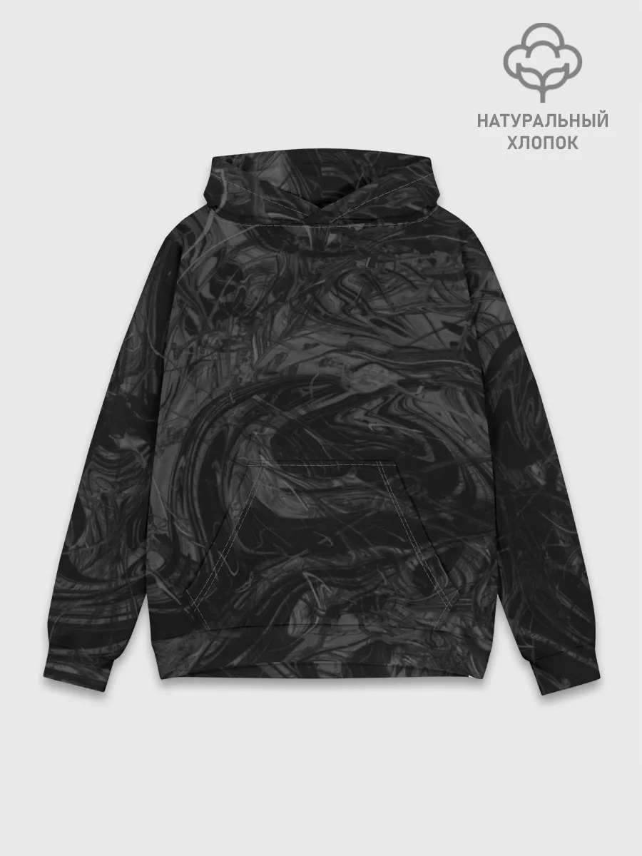 Худи мужской база хлопок / Серая материя