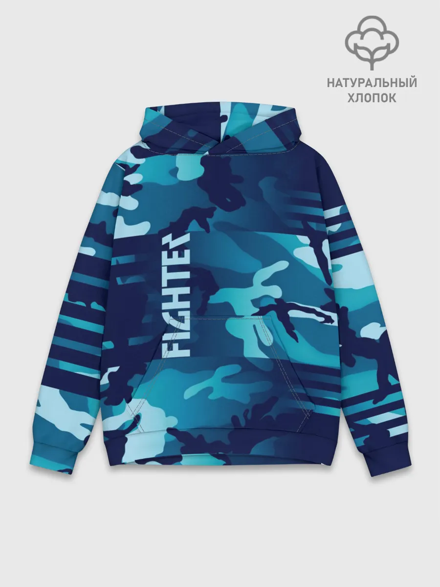 Худи мужской база хлопок / FIGHTER