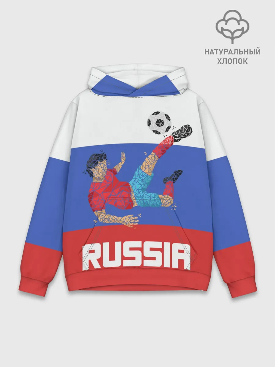 Худи мужской база хлопок / Футбол Россия