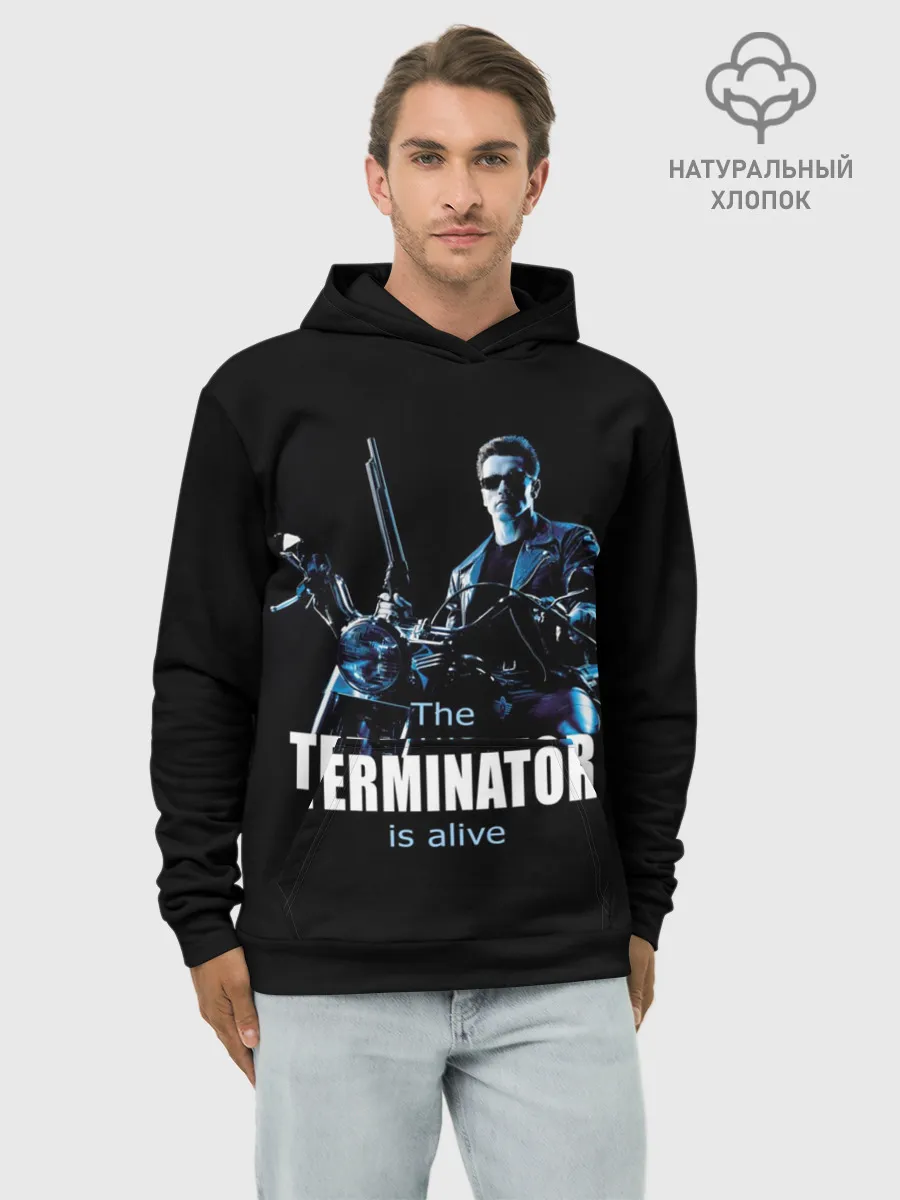Худи мужской база хлопок / Terminator alive