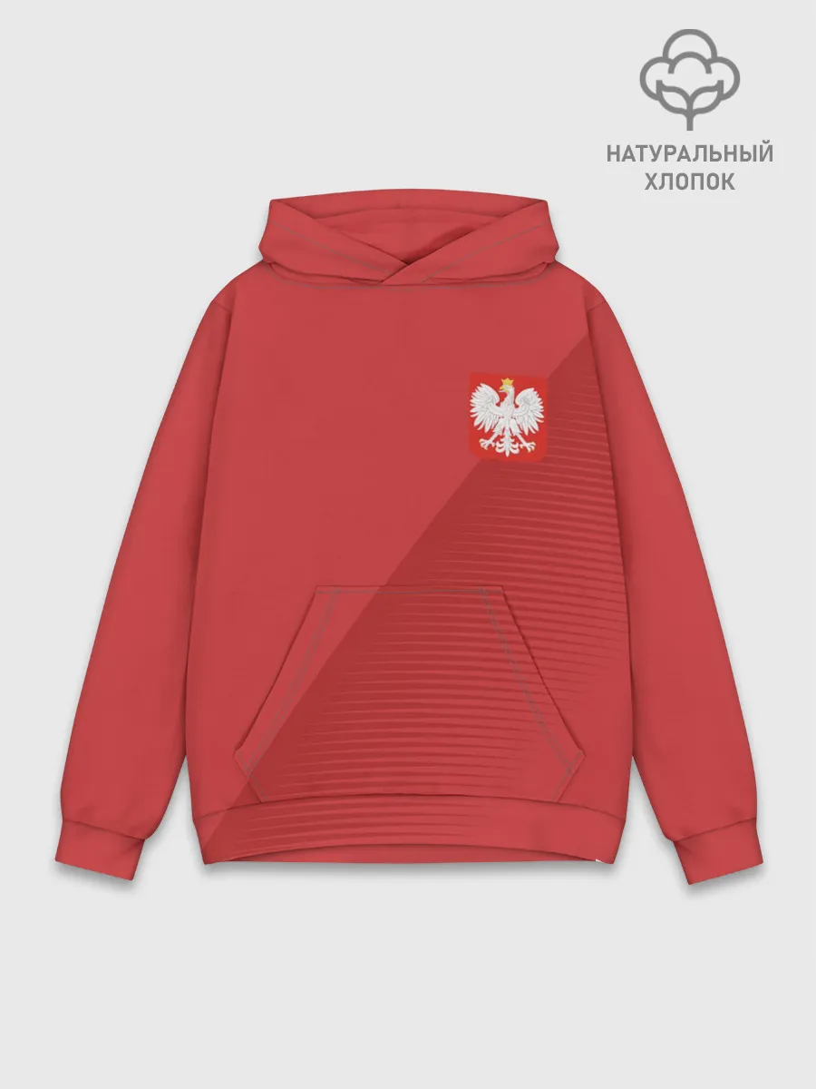 Худи мужской база хлопок / Польша форма гостевая 2018