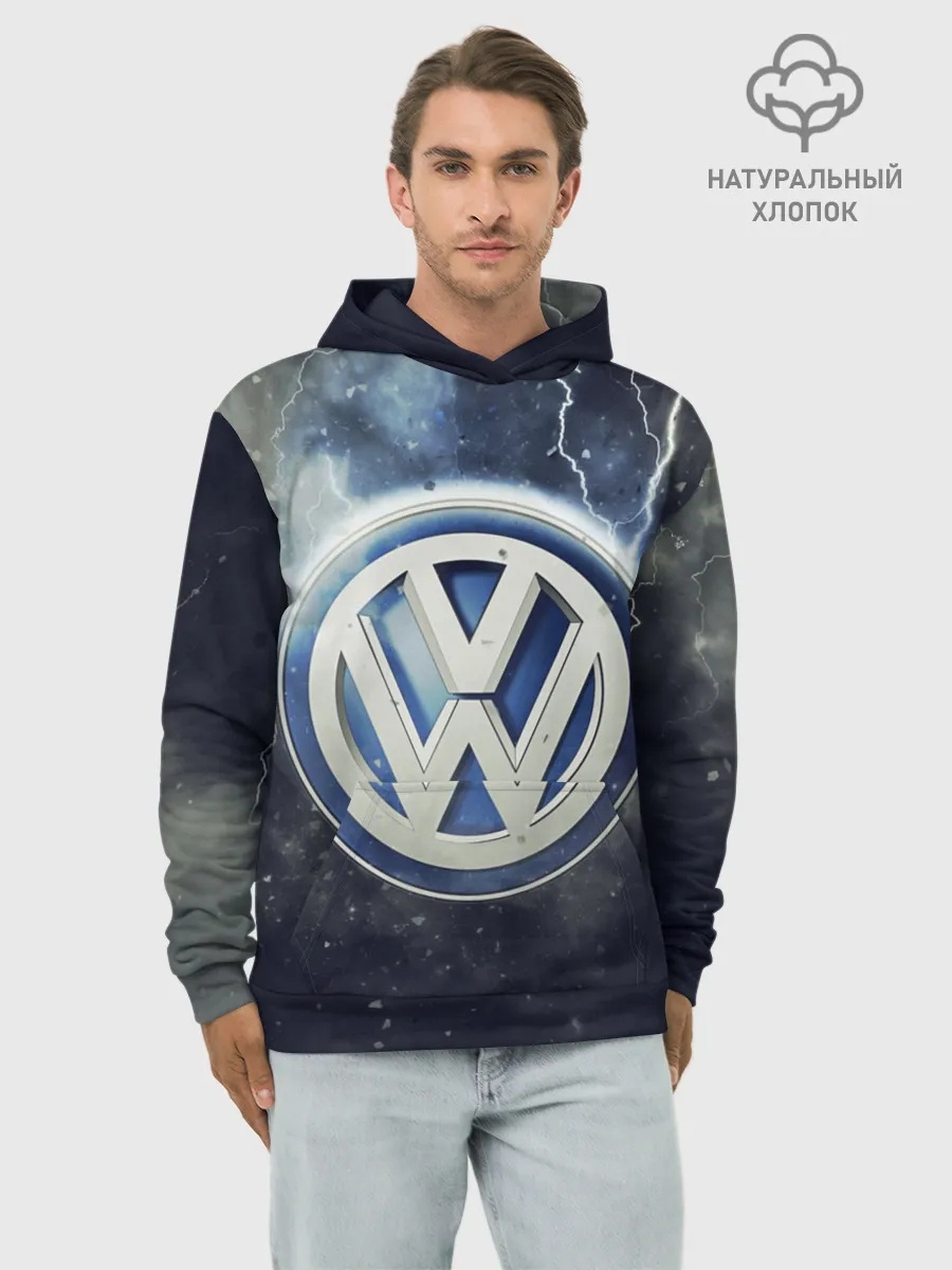 Худи мужской база хлопок / Логотип Wolksvagen