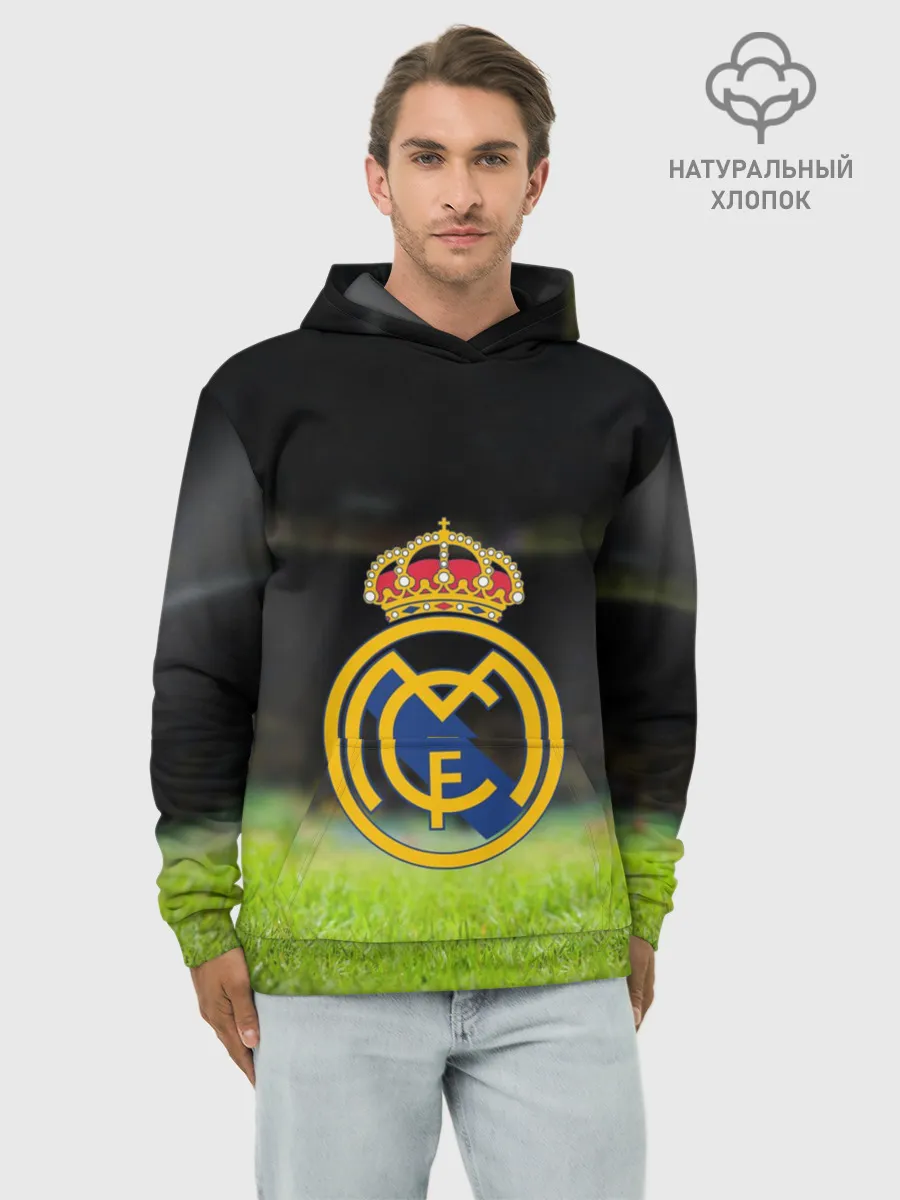 Худи мужской база хлопок / REAL MADRID
