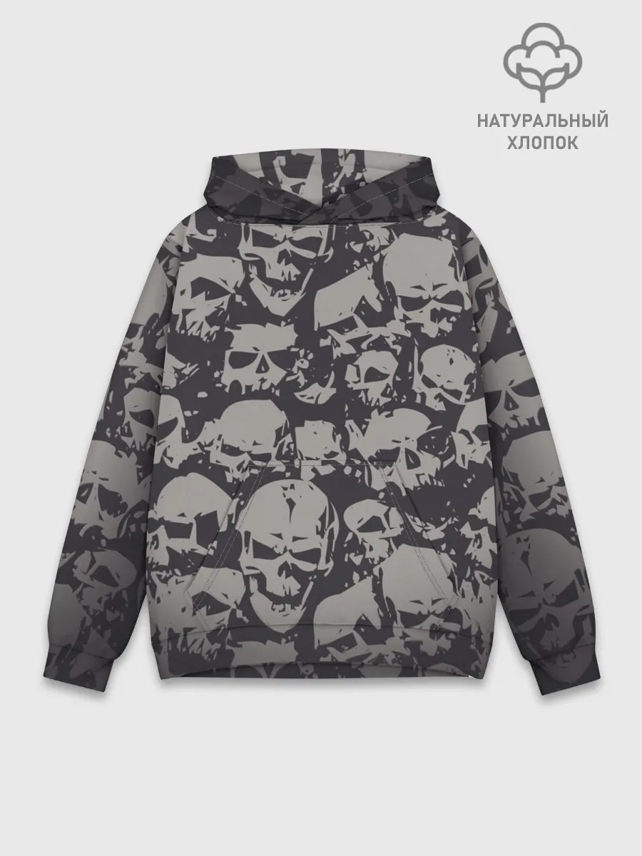 Худи мужской база хлопок / Черепа