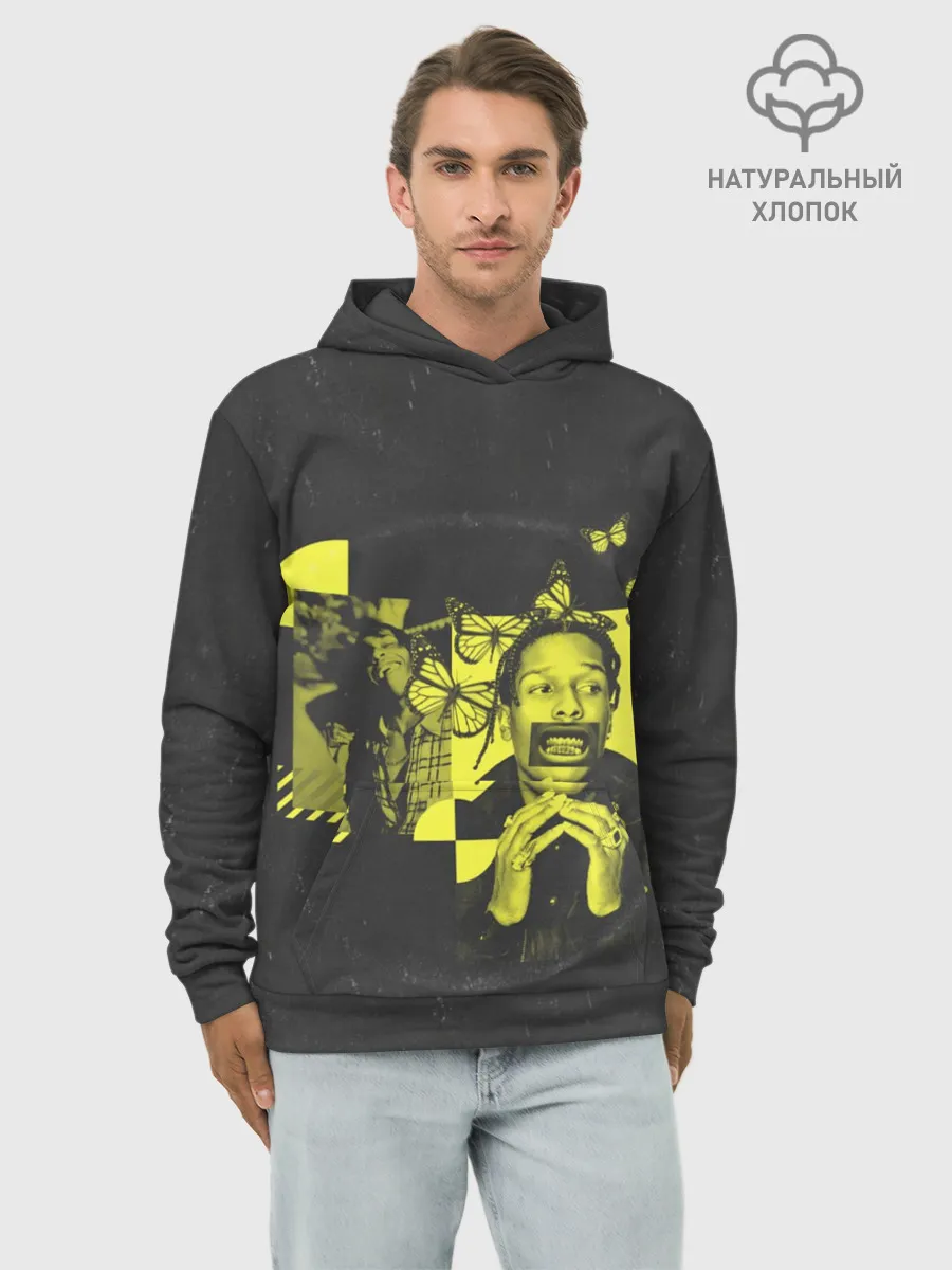 Худи мужской база хлопок / ASAP Rocky. TESTING