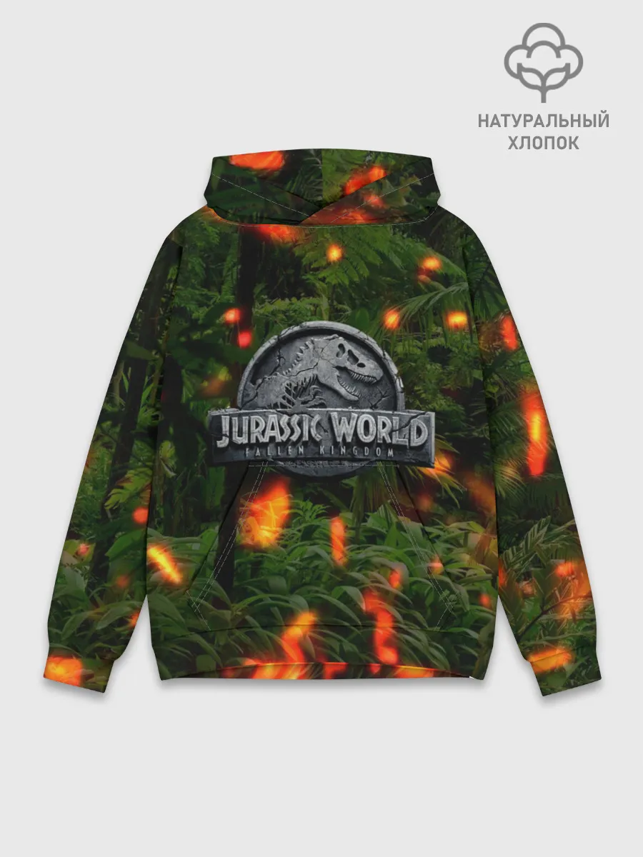 Худи мужской база хлопок / мир юрского периода