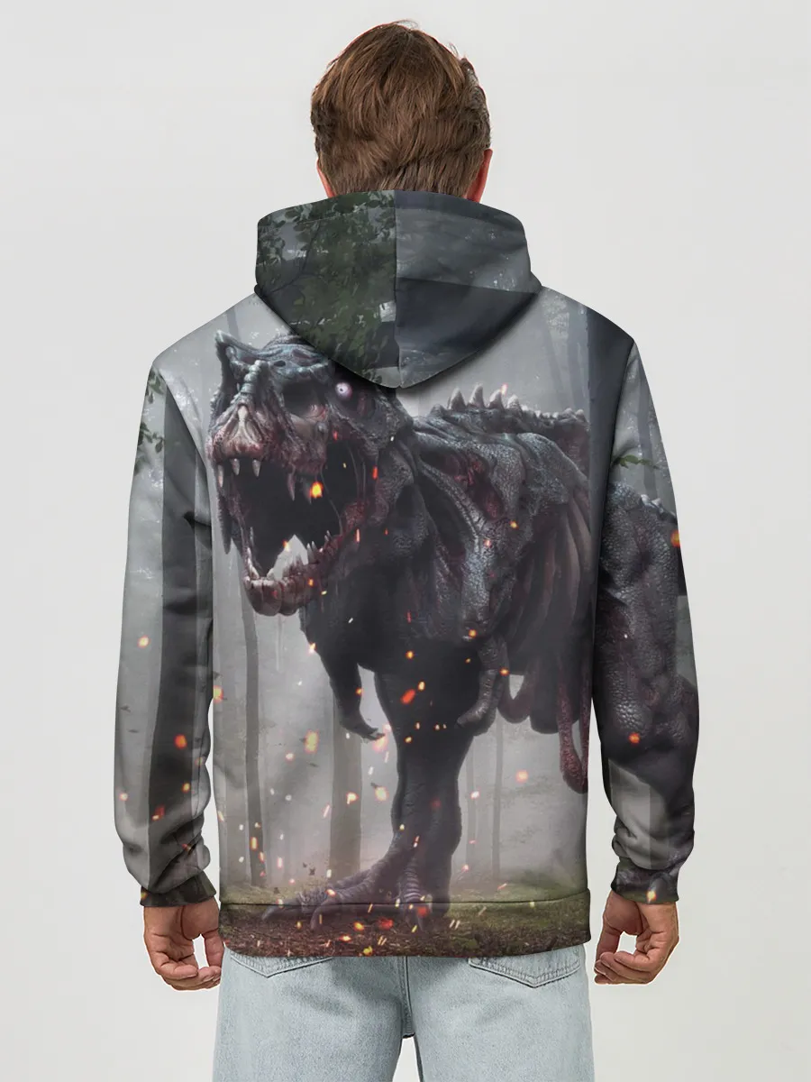 Худи мужской база хлопок / мир юрского периода