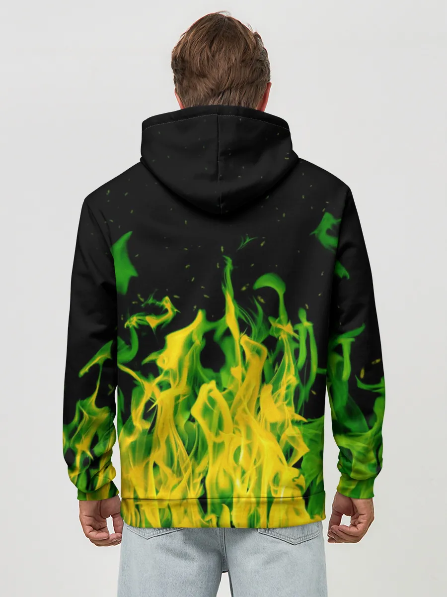 Худи мужской база хлопок / Дикий огонь