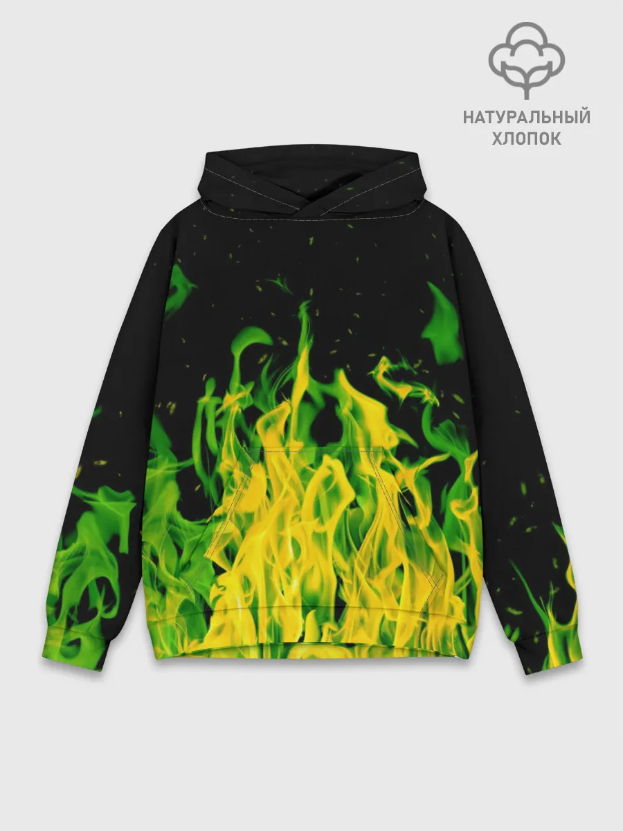 Худи мужской база хлопок / Дикий огонь