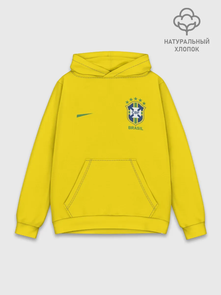 Худи мужской база хлопок / Сборная Бразилии