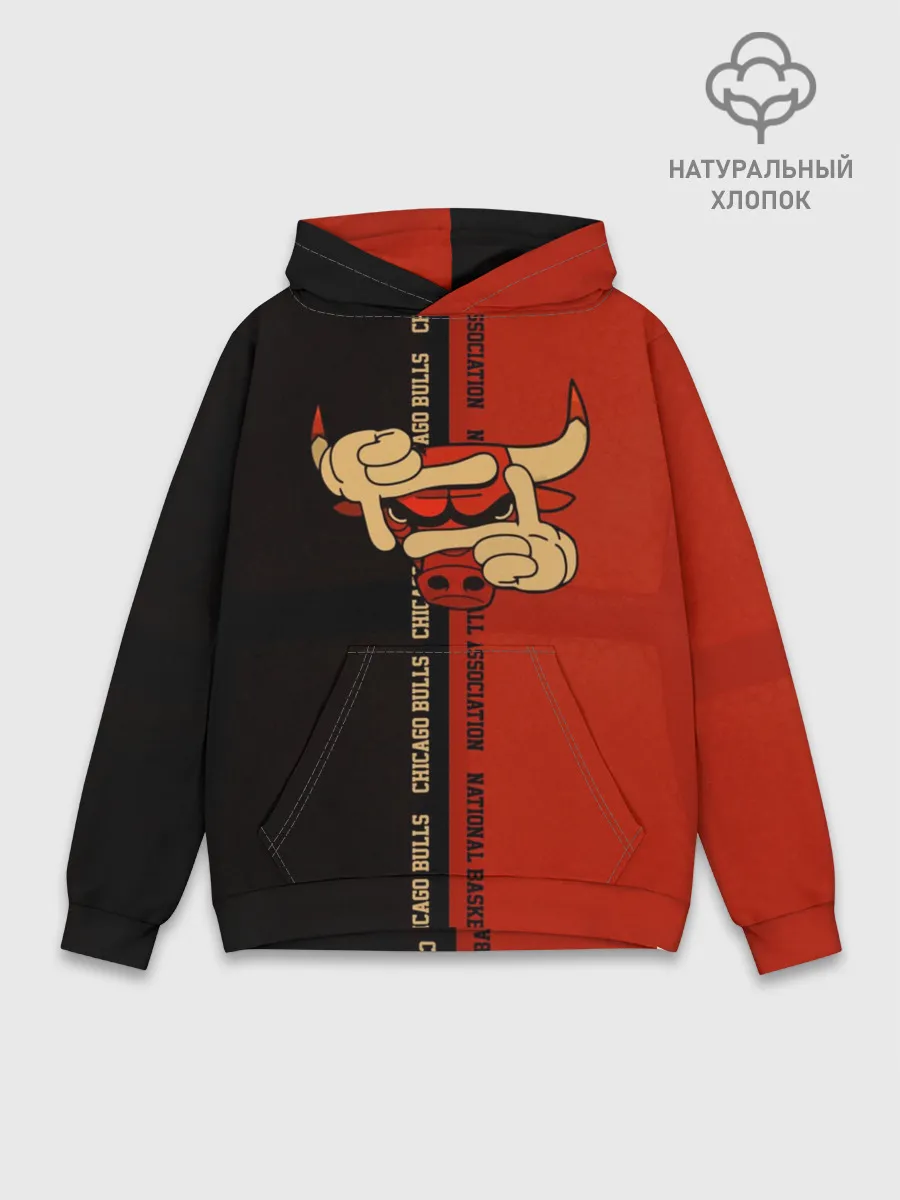 Худи мужской база хлопок / NBA. Chicago bulls
