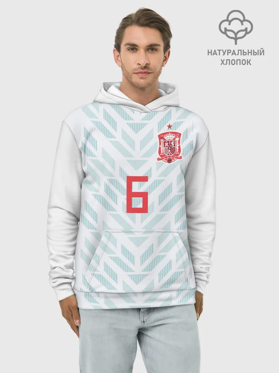 Худи мужской база хлопок / Iniesta away WC 2018
