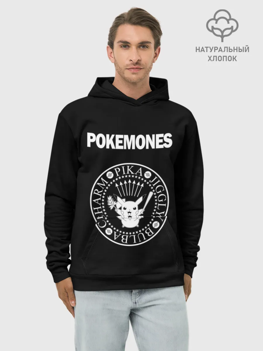 Худи мужской база хлопок / Pokemones
