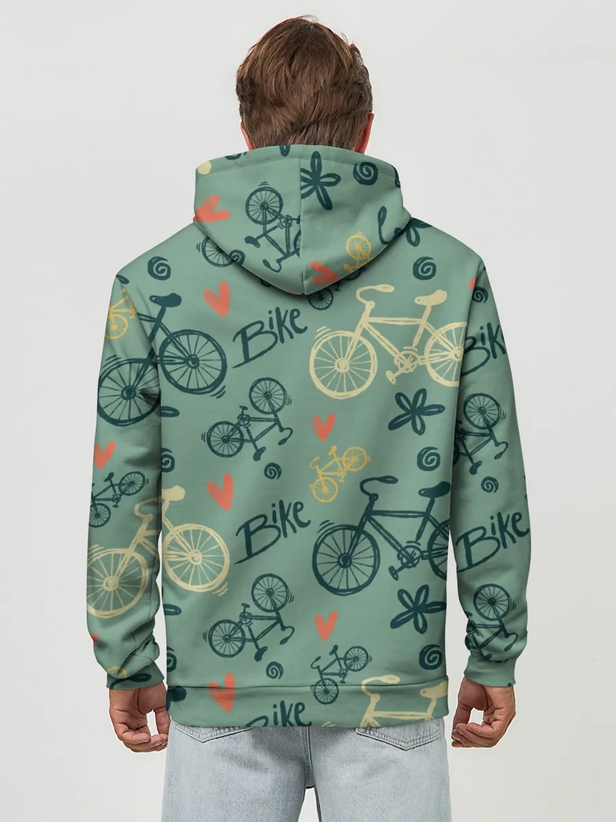 Худи мужской база хлопок / Велосипед Текстура
