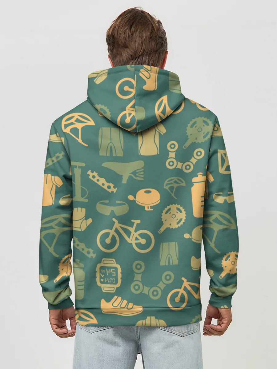 Худи мужской база хлопок / Велосипед Текстура