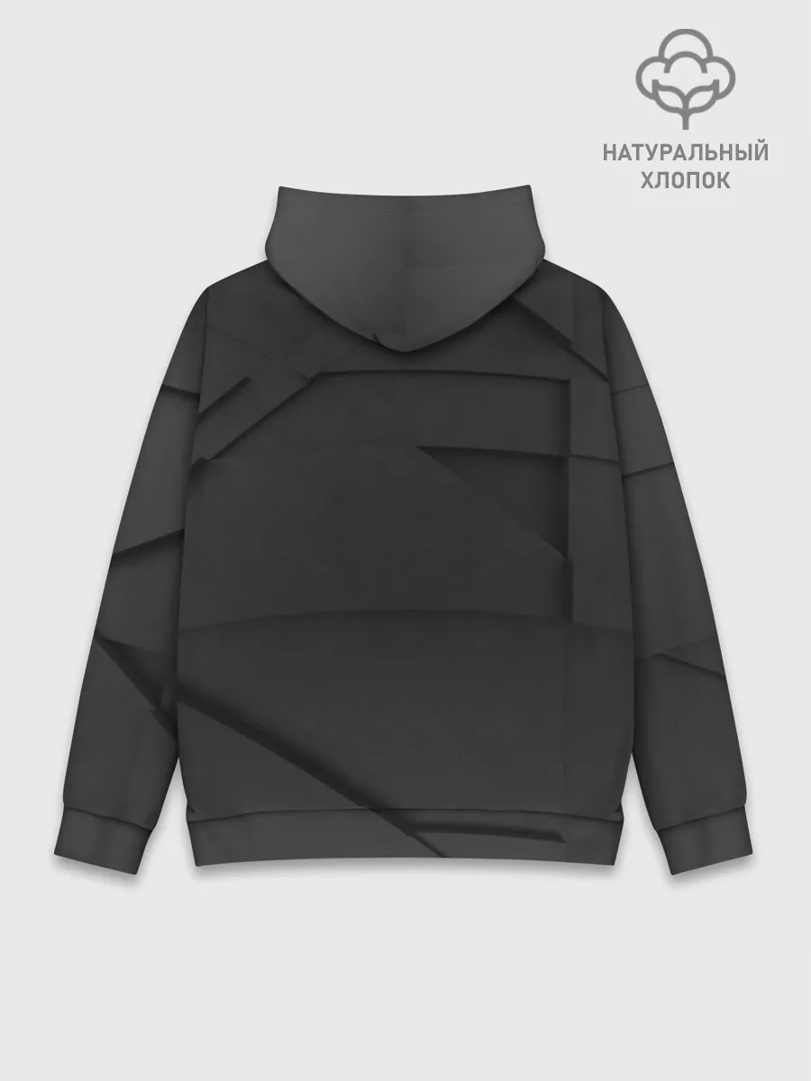 Худи мужской база хлопок / Серые линии