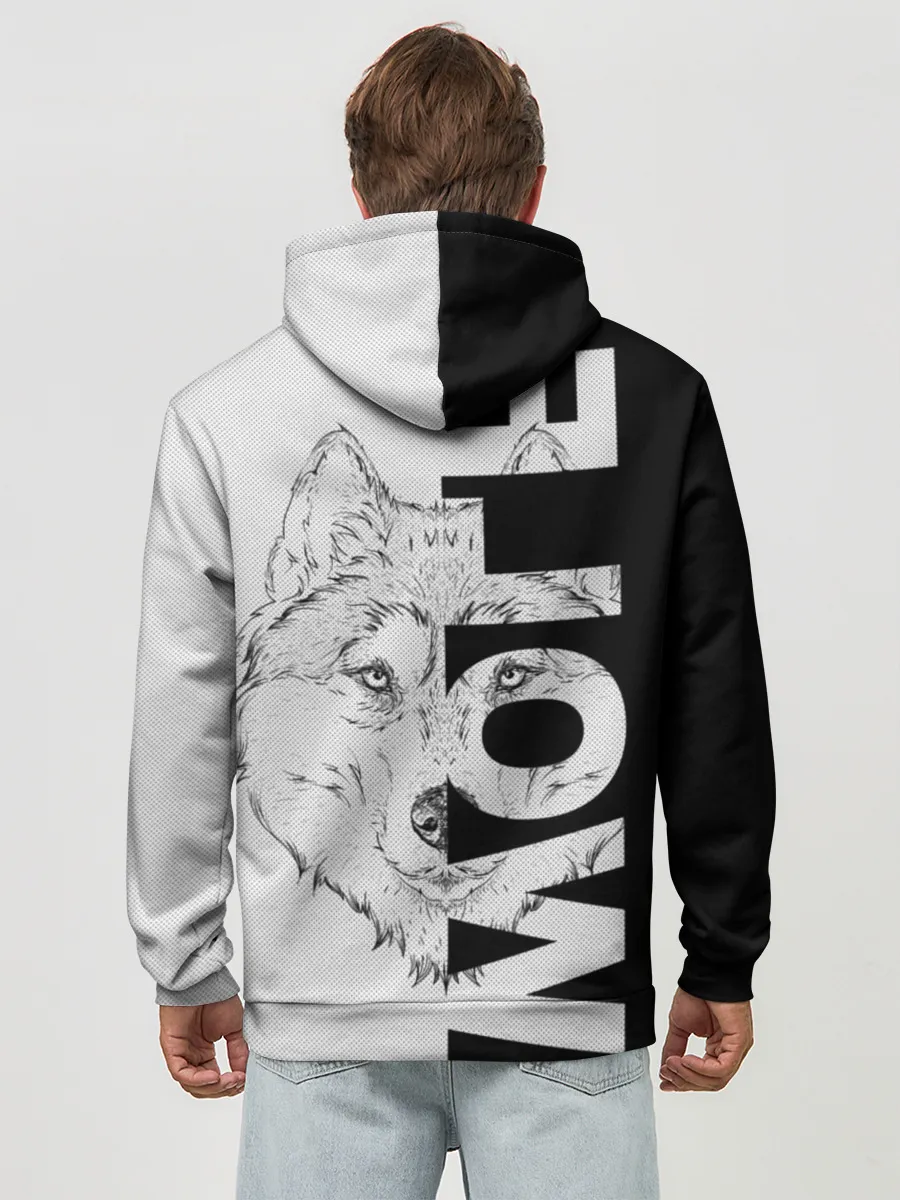 Худи мужской база хлопок / Wolf