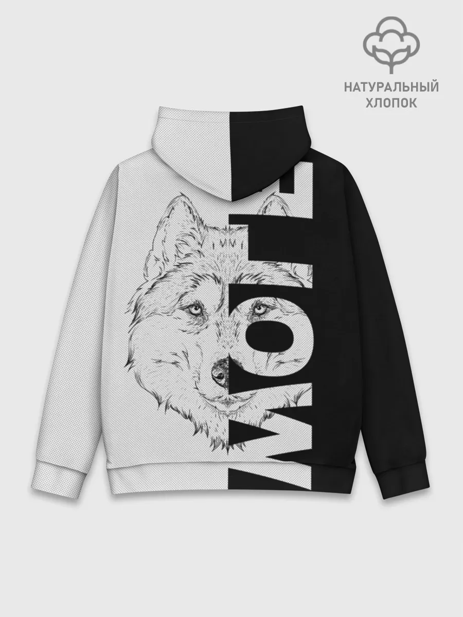 Худи мужской база хлопок / Wolf