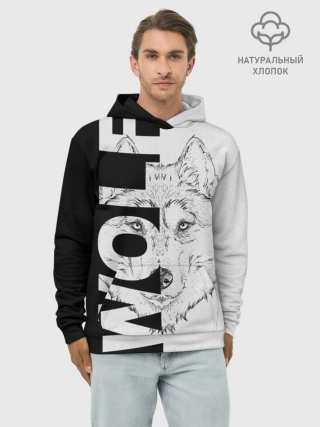 Худи мужской база хлопок / Wolf