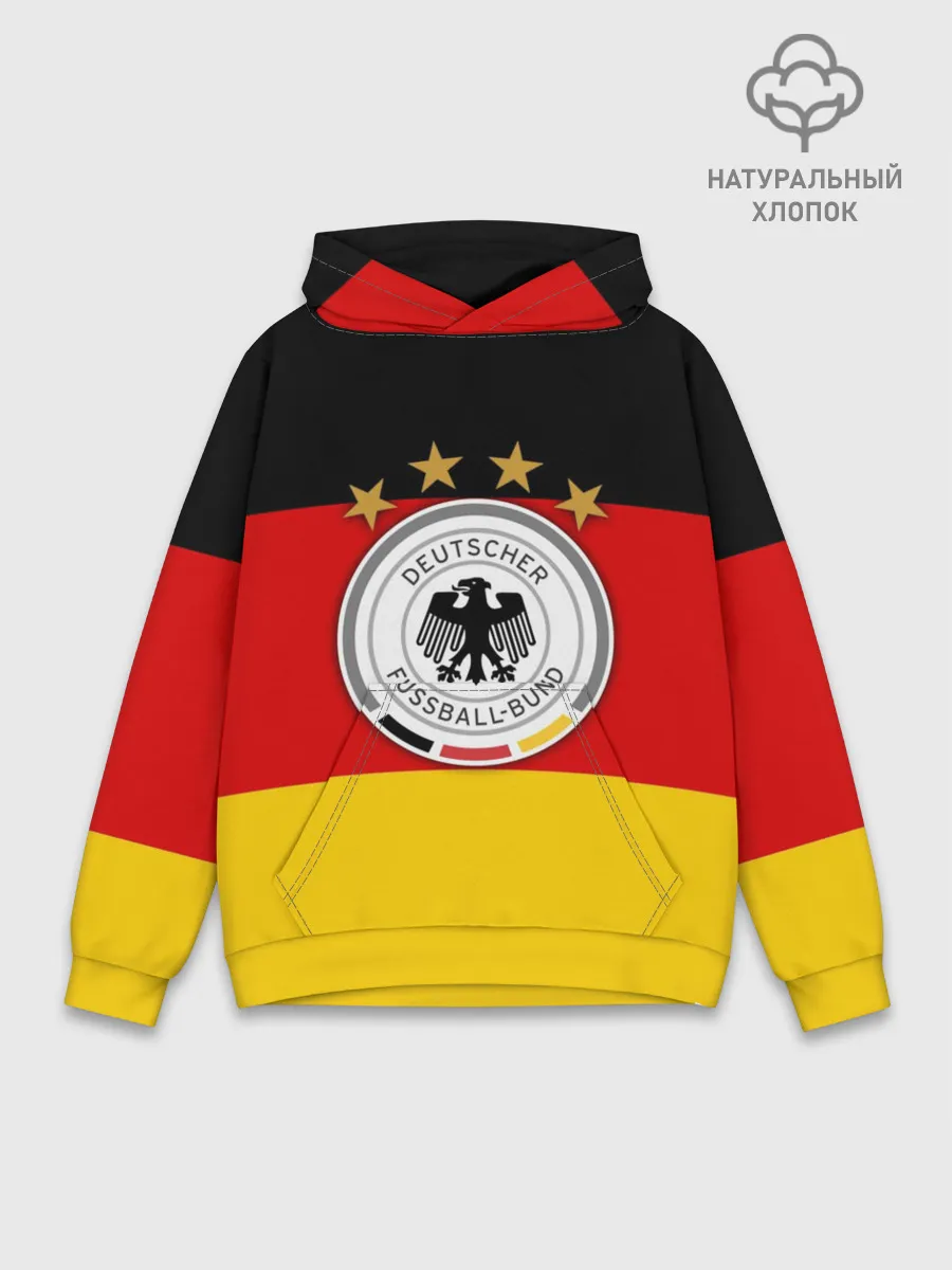 Худи мужской база хлопок / Сборная Германии флаг