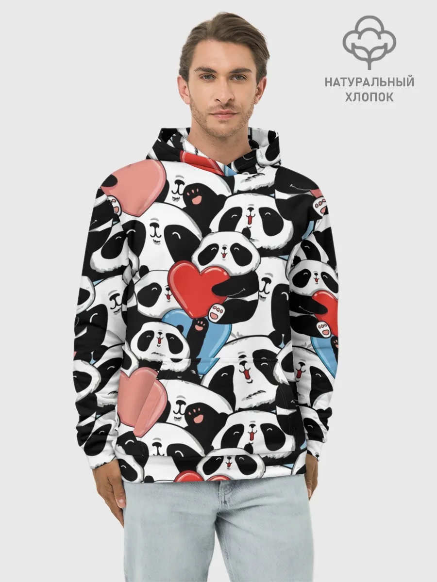 Худи мужской база хлопок / Пандяшки