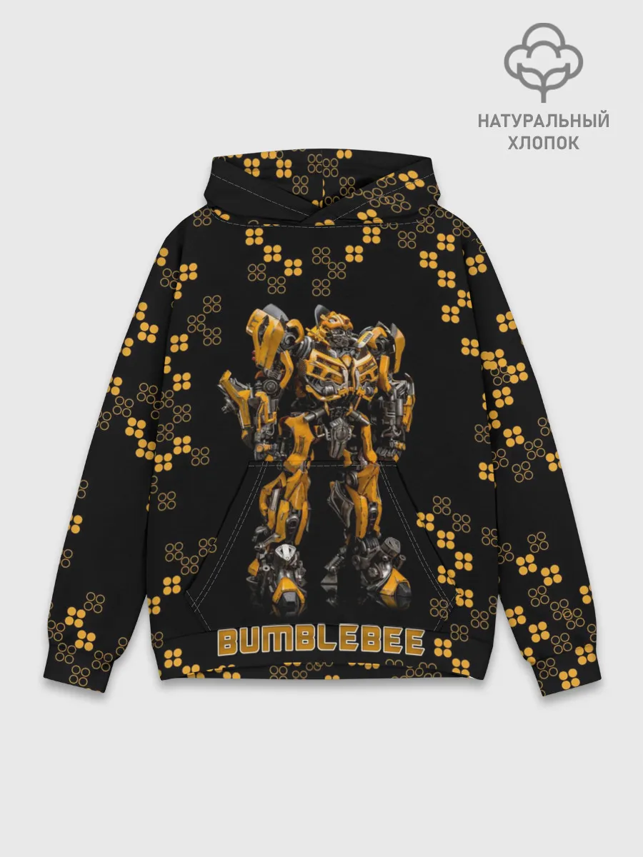 Худи мужской база хлопок / Бамблби