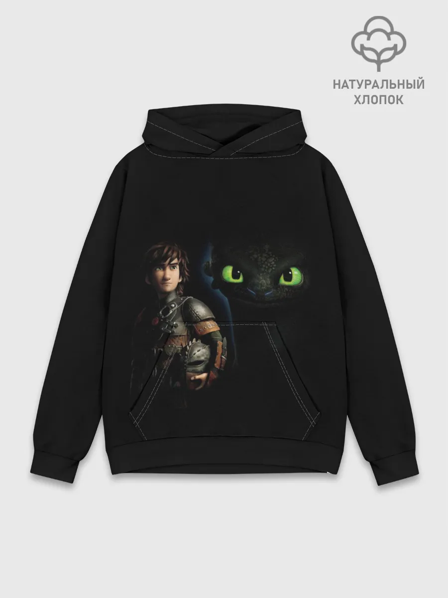 Худи мужской база хлопок / как приручить дракона