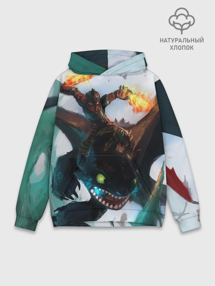 Худи мужской база хлопок / как приручить дракона
