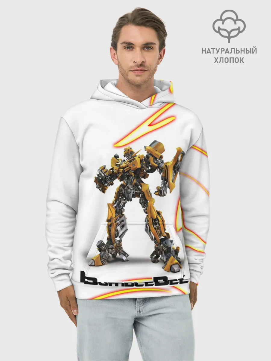 Худи мужской база хлопок / Bumblebee