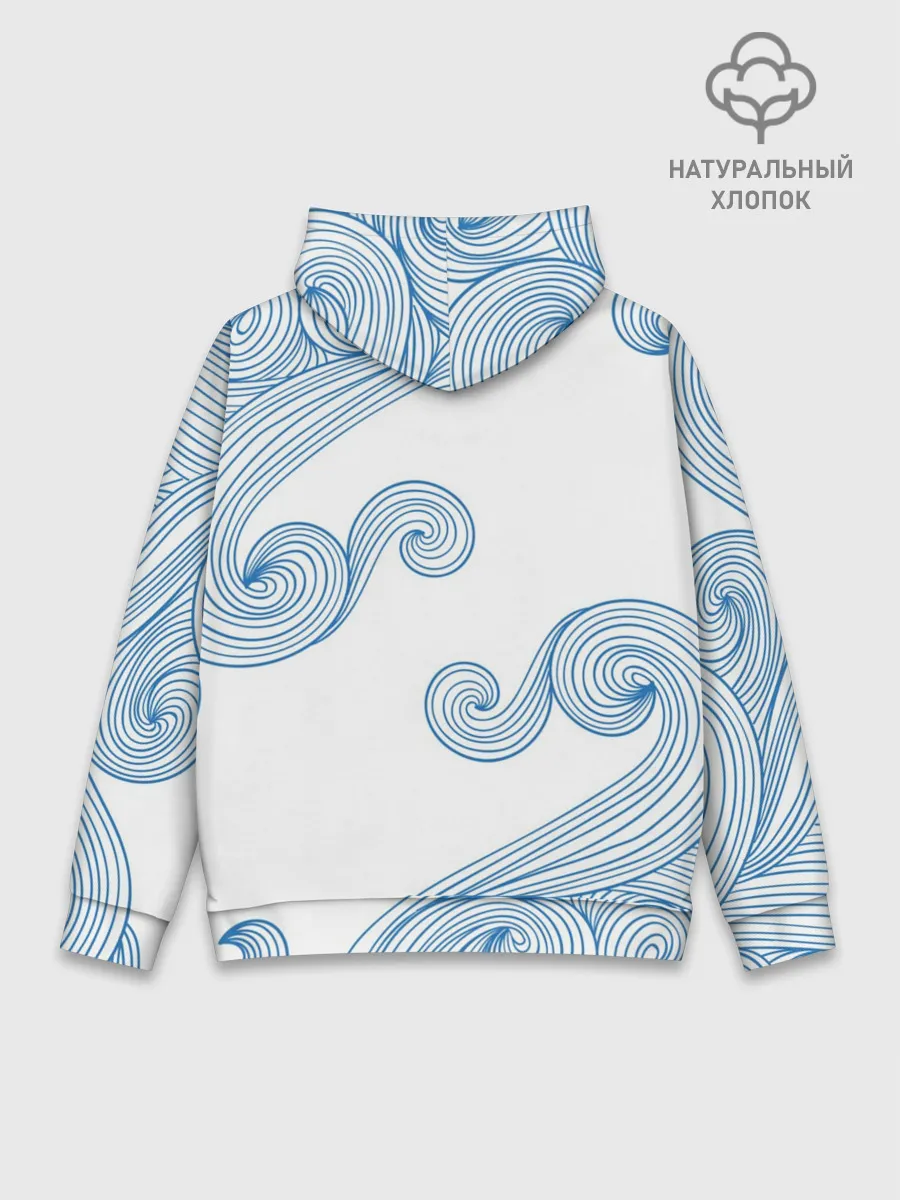 Худи мужской база хлопок / Кот Моряк