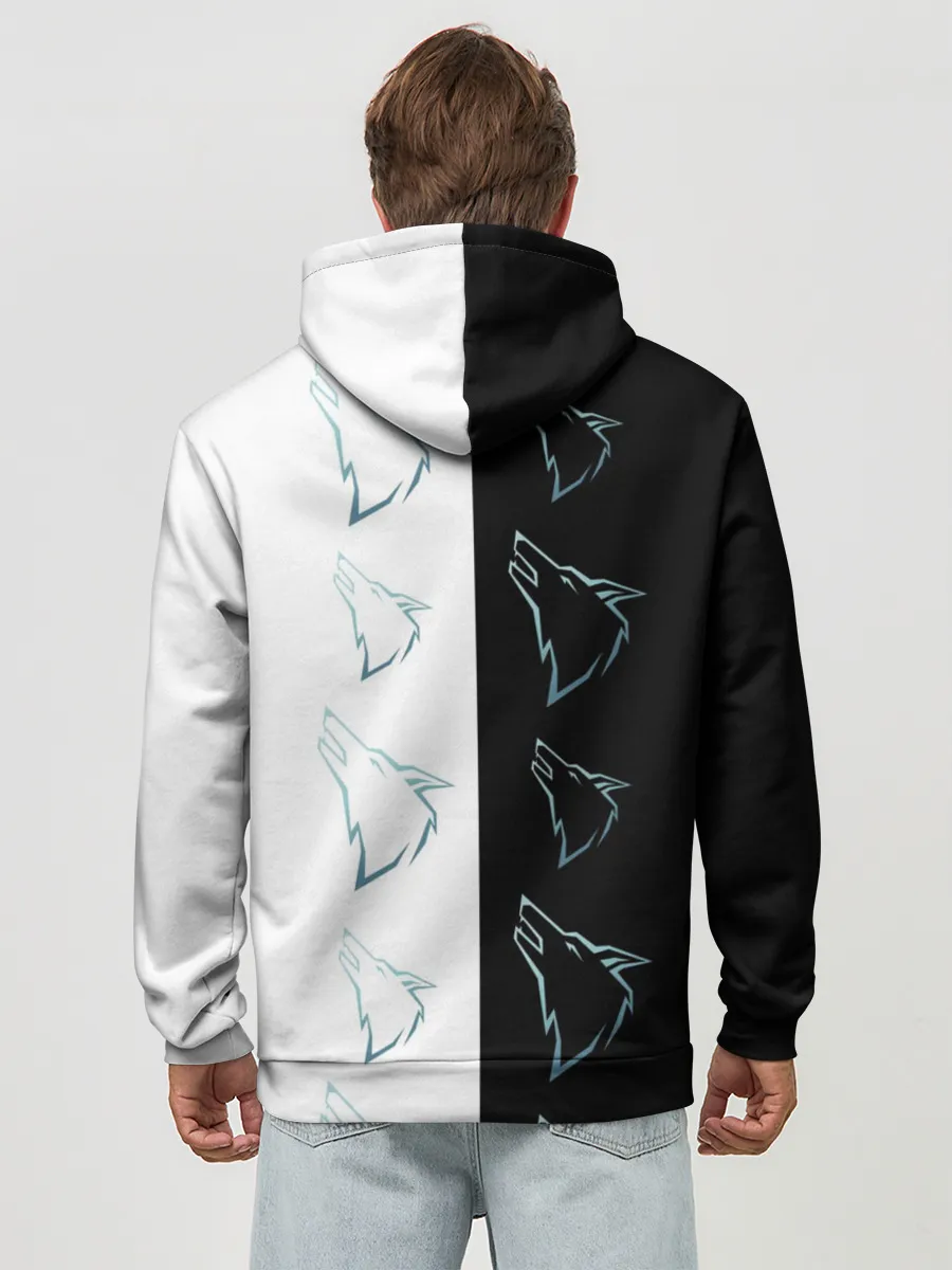 Худи мужской база хлопок / Волк среди волков