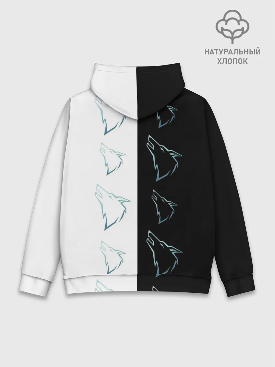 Худи мужской база хлопок / Волк среди волков