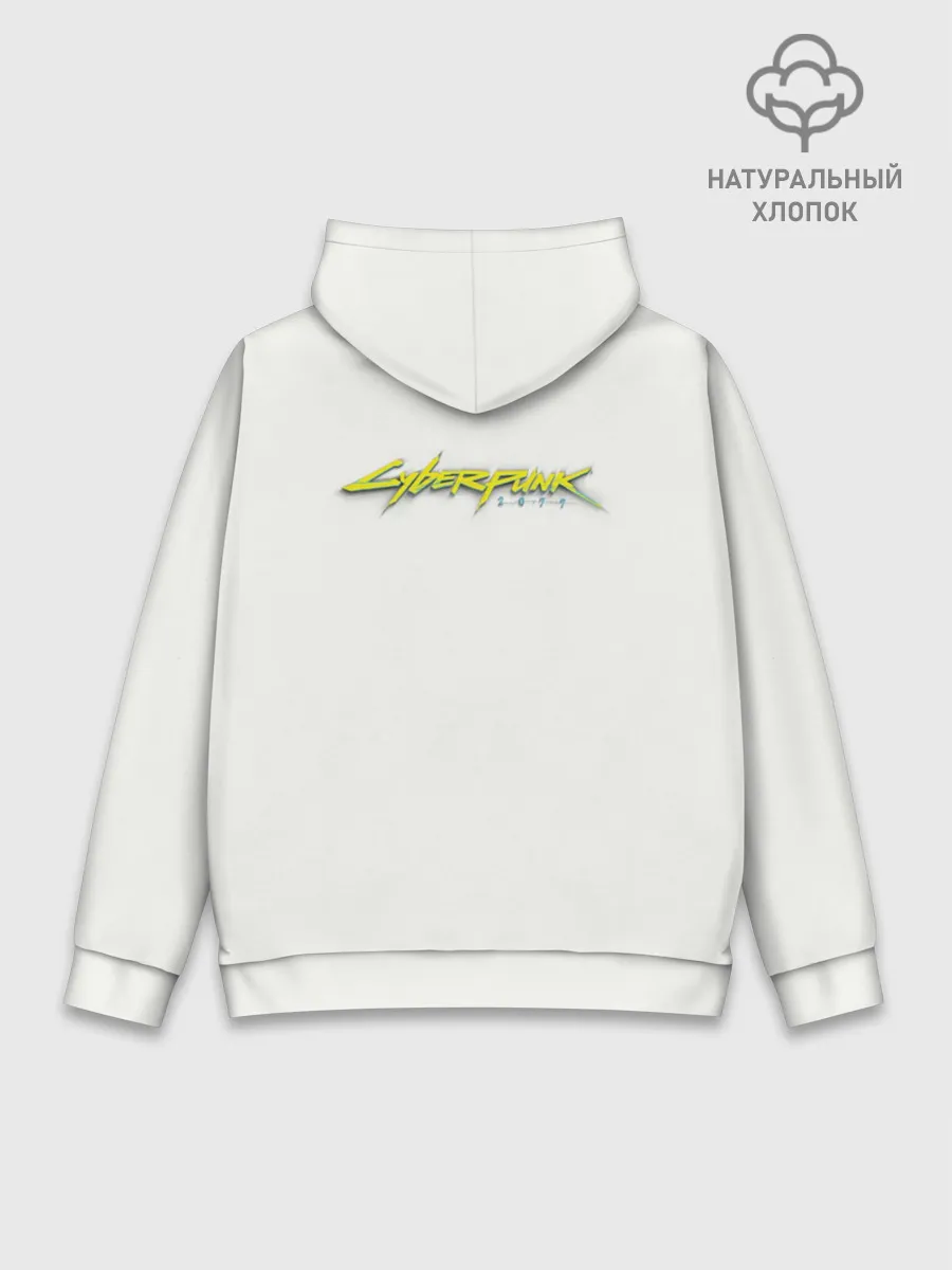 Худи мужской база хлопок / Lady. Cyberpunk 2077
