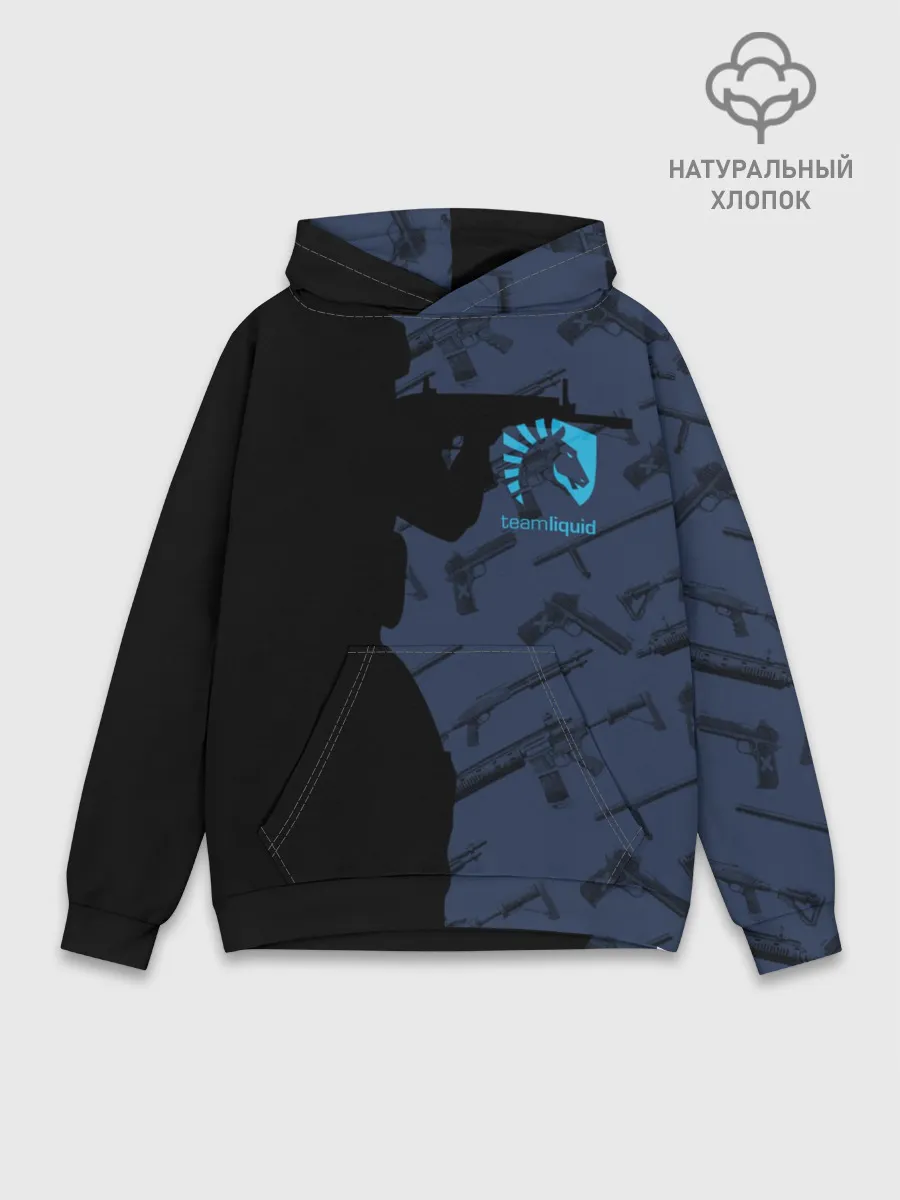 Худи мужской база хлопок / TEAM LIQUID E-SPORT CS GO