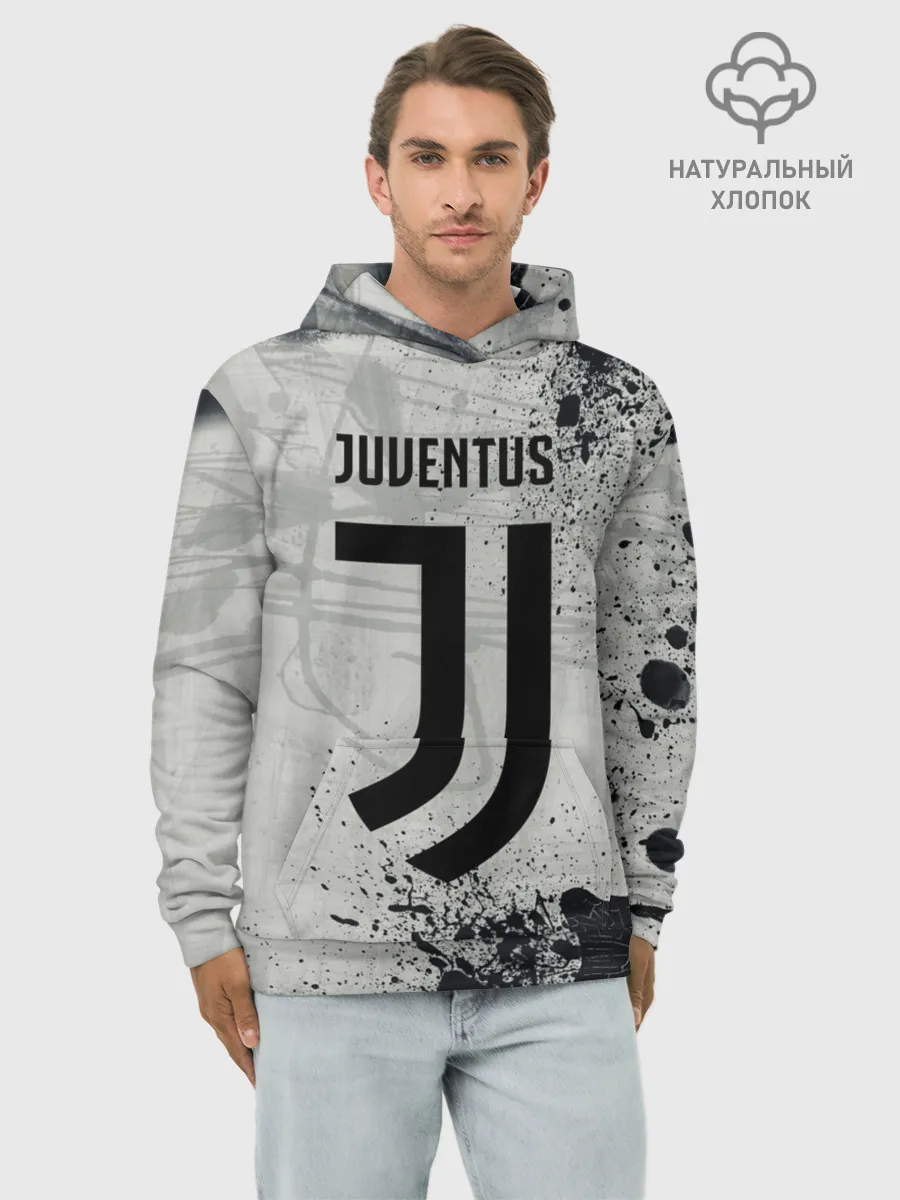 Худи мужской база хлопок / JUVENTUS.