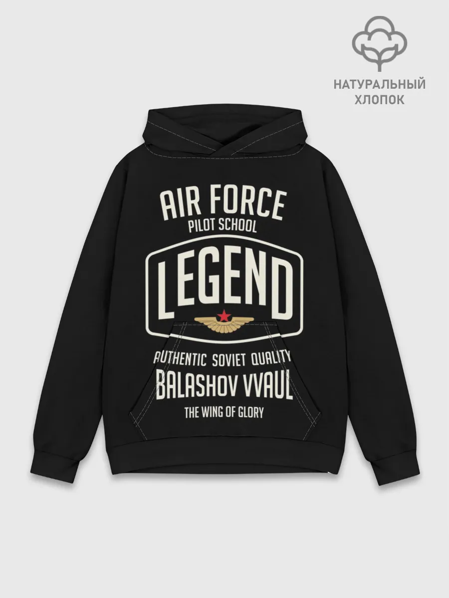 Худи мужской база хлопок / Балашовское училище летчиков