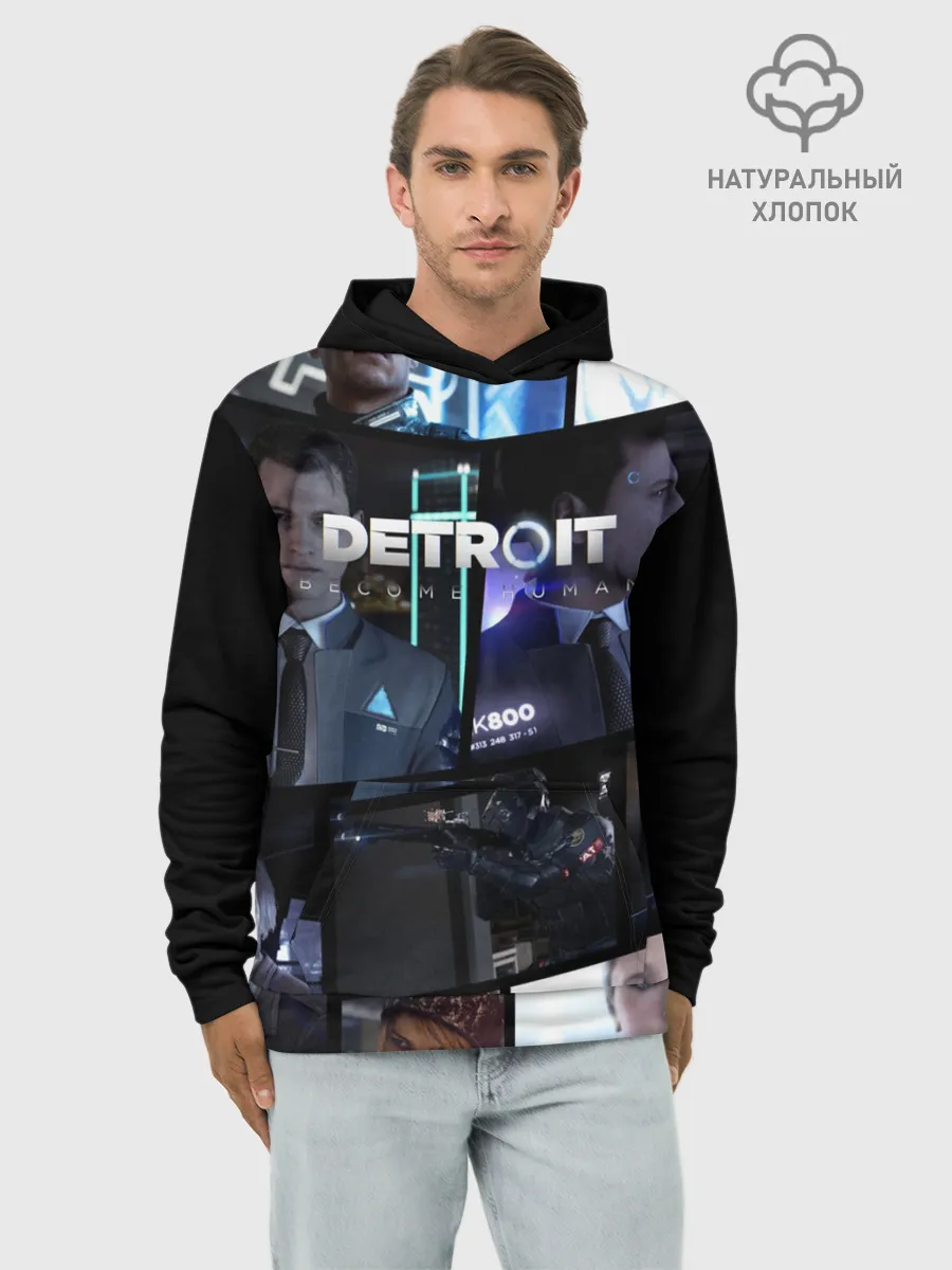 Худи мужской база хлопок / DETROIT BECOME HUMAN
