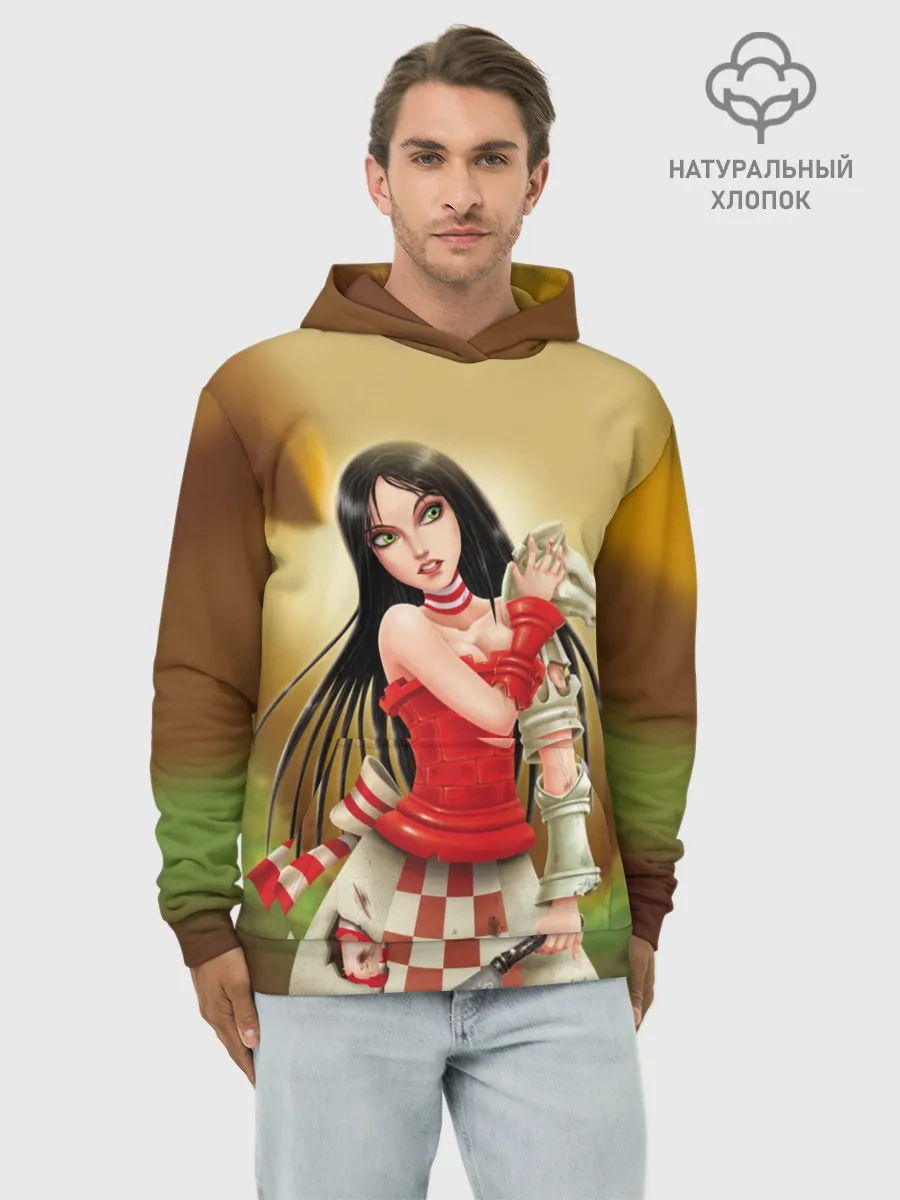 Худи мужской база хлопок / Алиса: безумие возвращается