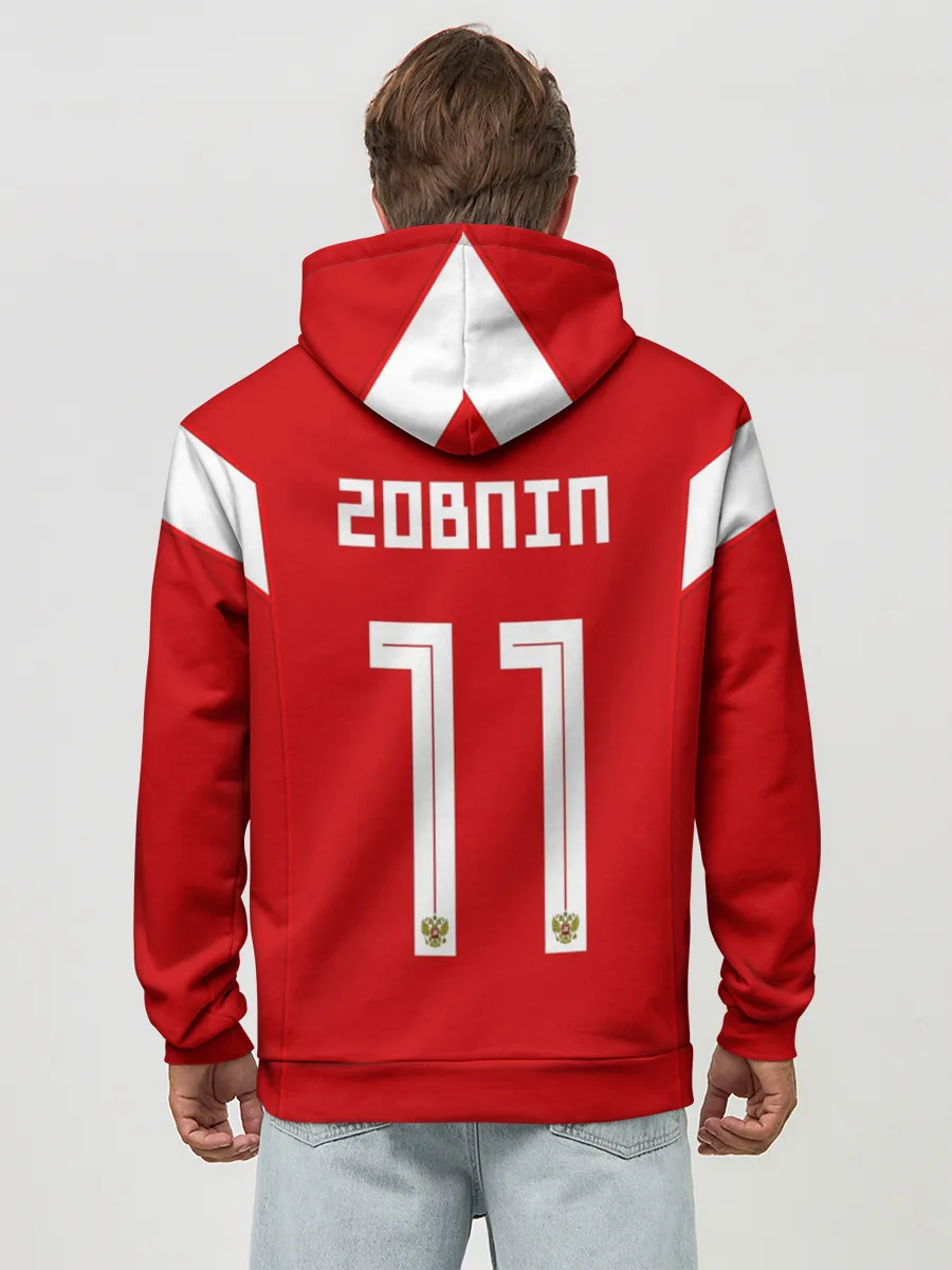 Худи мужской база хлопок / Сборная России Зобнин