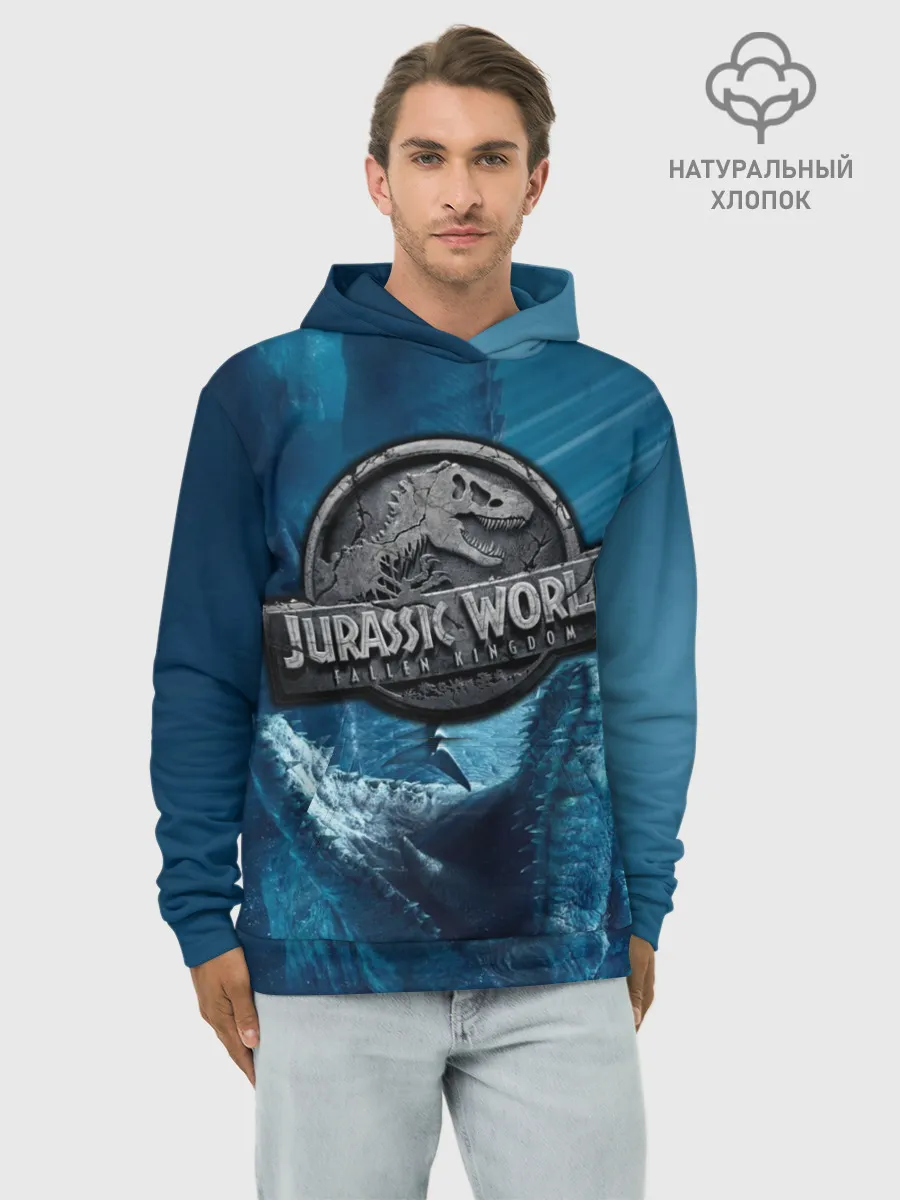Худи мужской база хлопок / Мир Юрского Периода