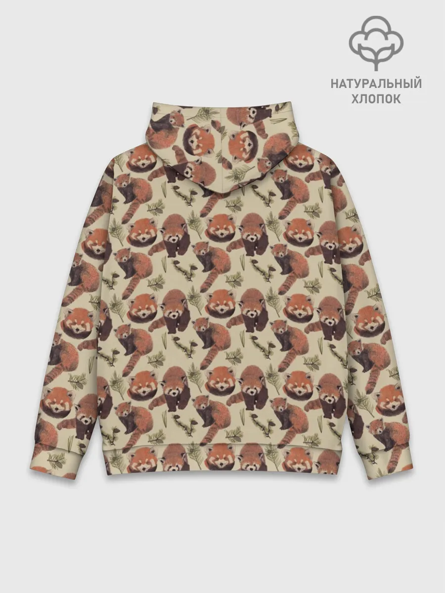 Худи мужской база хлопок / Red panda