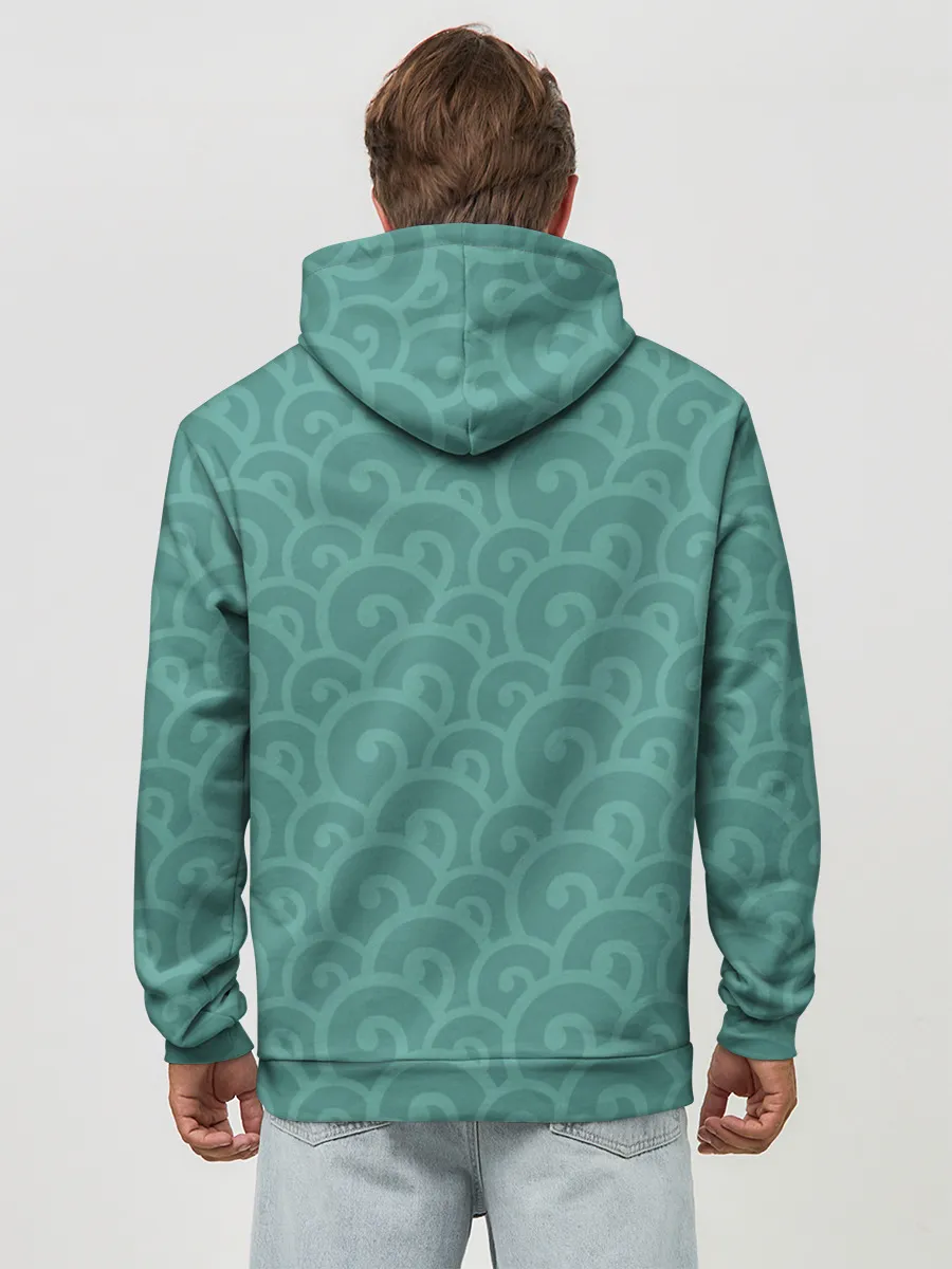 Худи мужской база хлопок / Японские рыбки