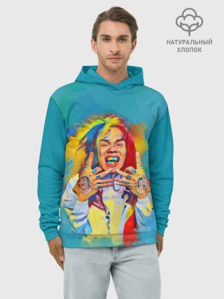 Худи мужской база хлопок / 6IX9INE PAINTS