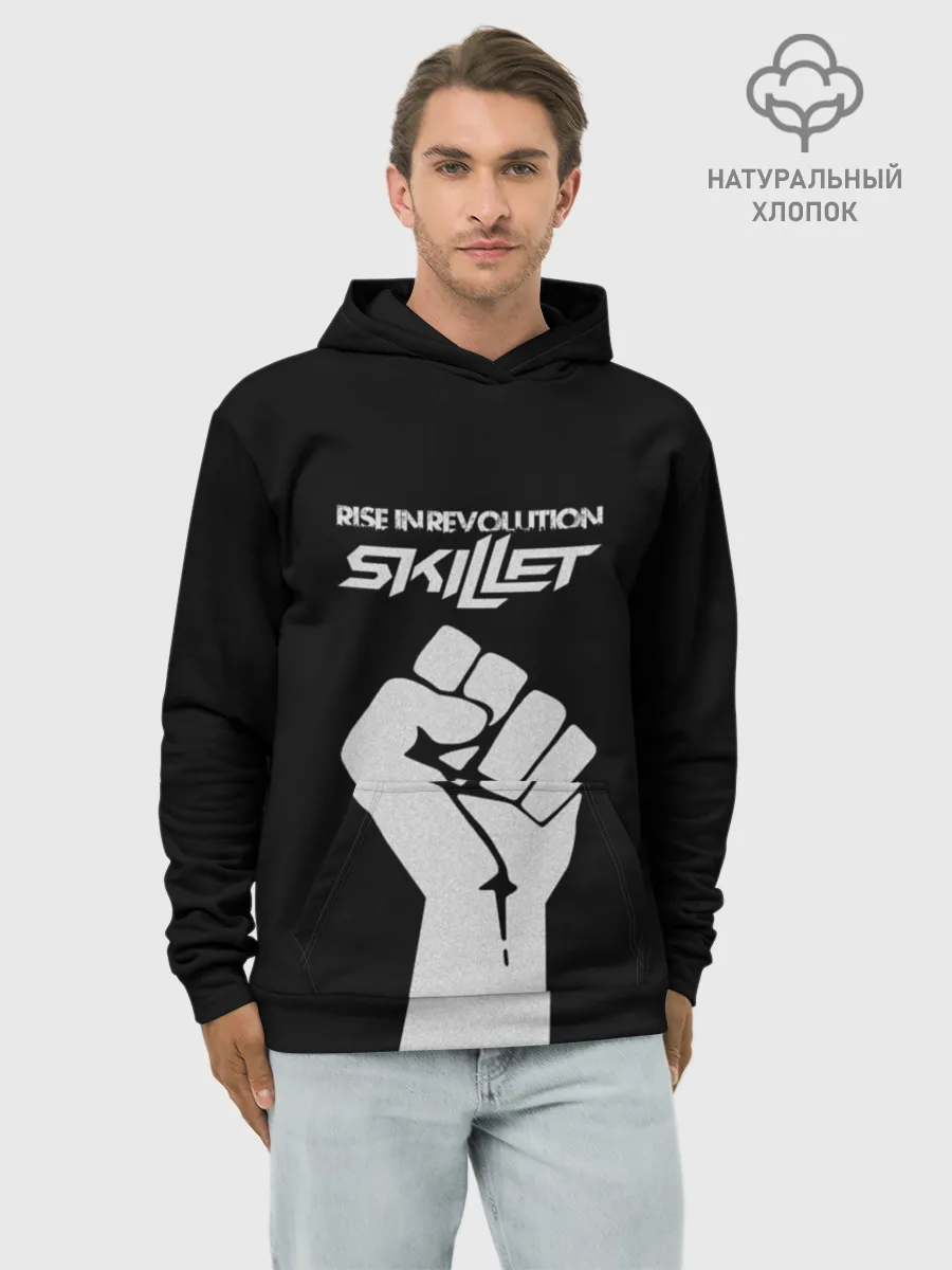 Худи мужской база хлопок / Rise in revolution - Skillet
