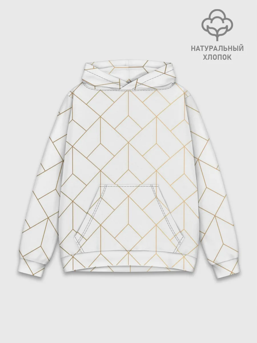 Худи мужской база хлопок / Красивая геометрия