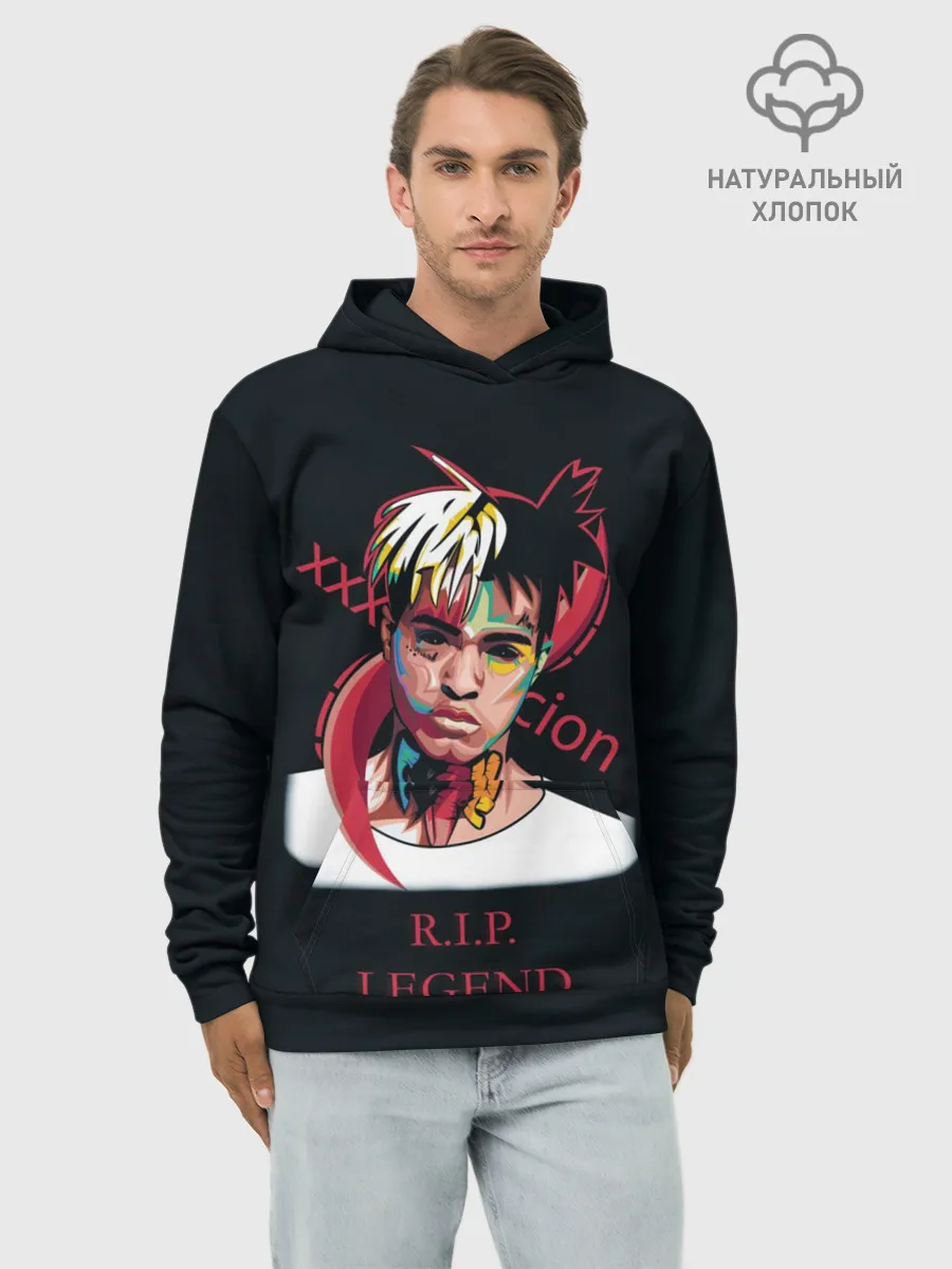 Худи мужской база хлопок / XXXTentacion / RIP Legend 2